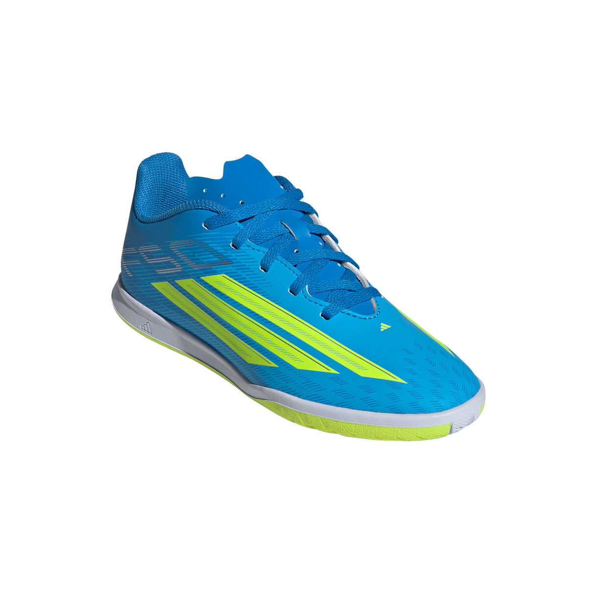 adidas F50 Club IN Indoor Youth Soccer Shoes - Blue/Yellow/Aqua