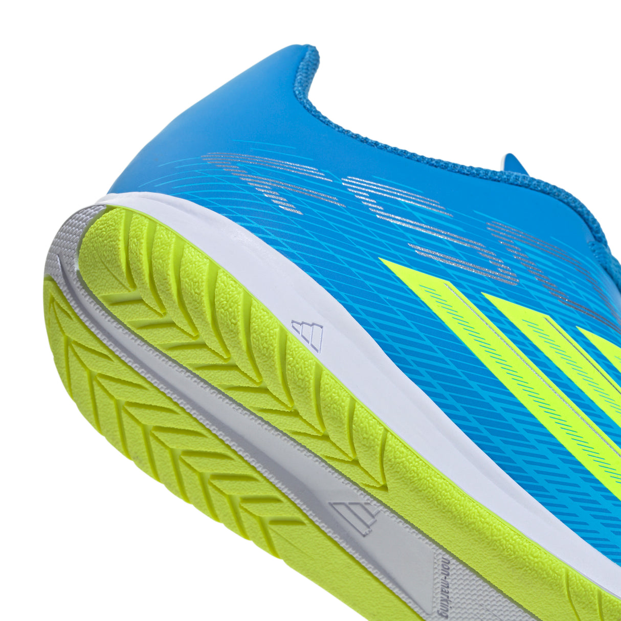 adidas F50 Club IN Indoor Youth Soccer Shoes - Blue/Yellow/Aqua
