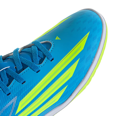 adidas F50 Club IN Indoor Youth Soccer Shoes - Blue/Yellow/Aqua
