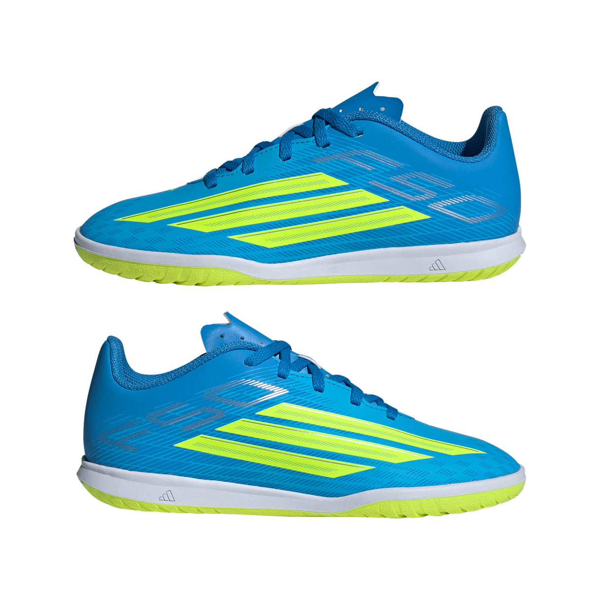 adidas F50 Club IN Indoor Youth Soccer Shoes - Blue/Yellow/Aqua