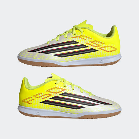 adidas F50 Club IN Indoor Youth Soccer Shoes - Solar Yellow/Black/Lucid Red