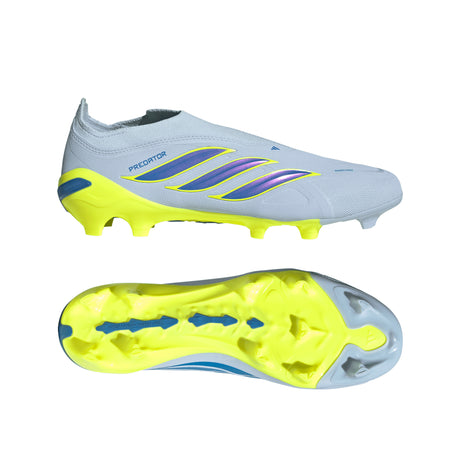 adidas Predator League Laceless FG Firm Ground Men's Soccer Cleats -Sky/Blue/Yellow