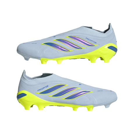 adidas Predator League Laceless FG Firm Ground Men's Soccer Cleats -Sky/Blue/Yellow