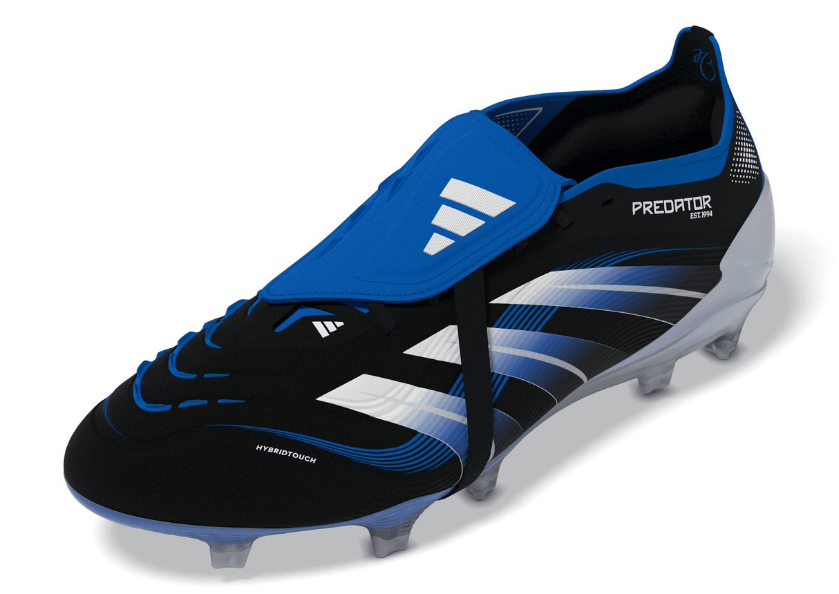 adidas Predator League JB Fold-Over Tongue FG/MG Men's Soccer Cleats - Black/White/Blue
