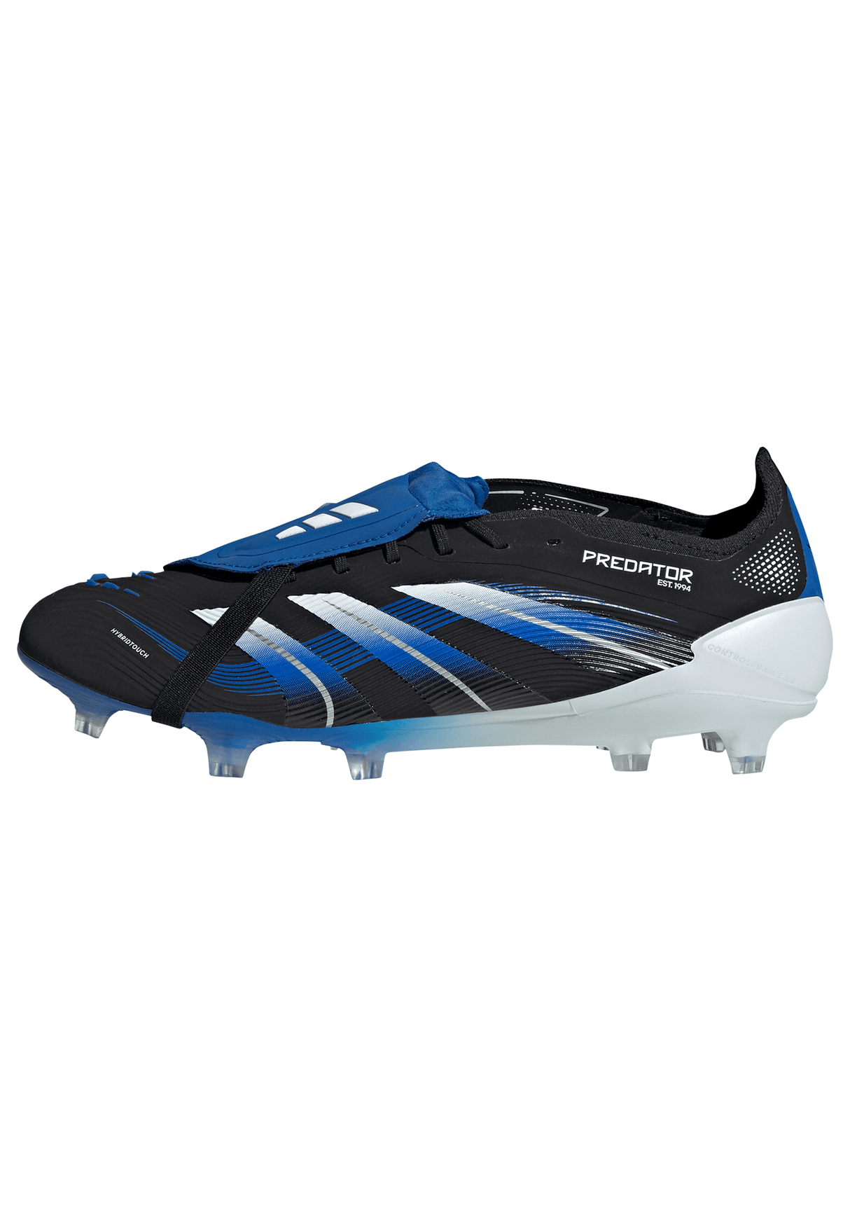 adidas Predator League JB Fold-Over Tongue FG/MG Men's Soccer Cleats - Black/White/Blue