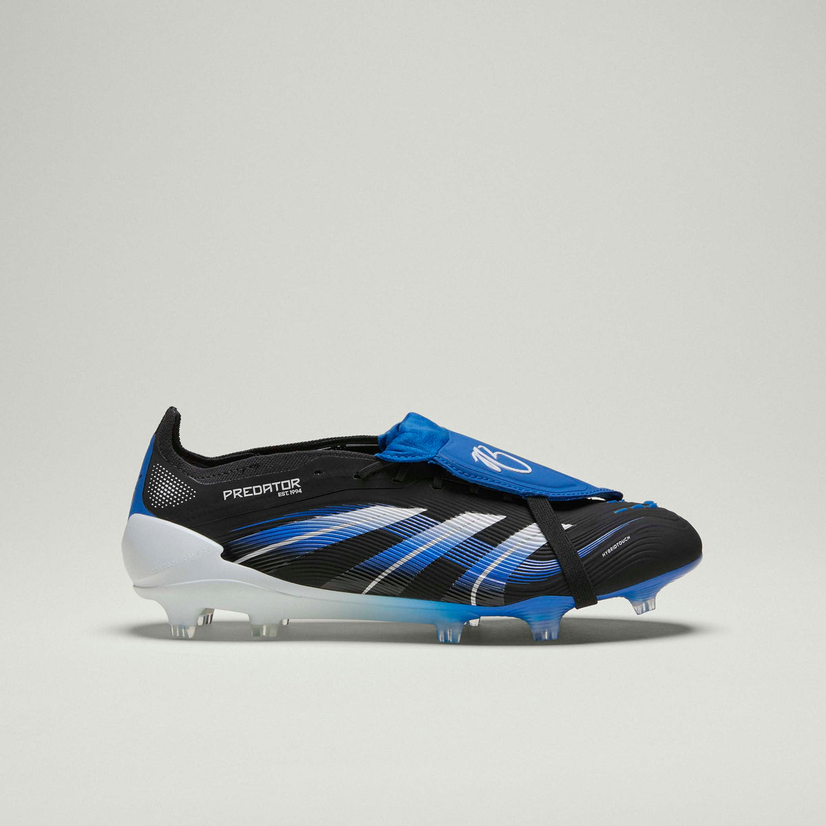 adidas Predator Elite JB Fold-Over Tongue FG Men's Soccer Cleats - Black/White/Blue