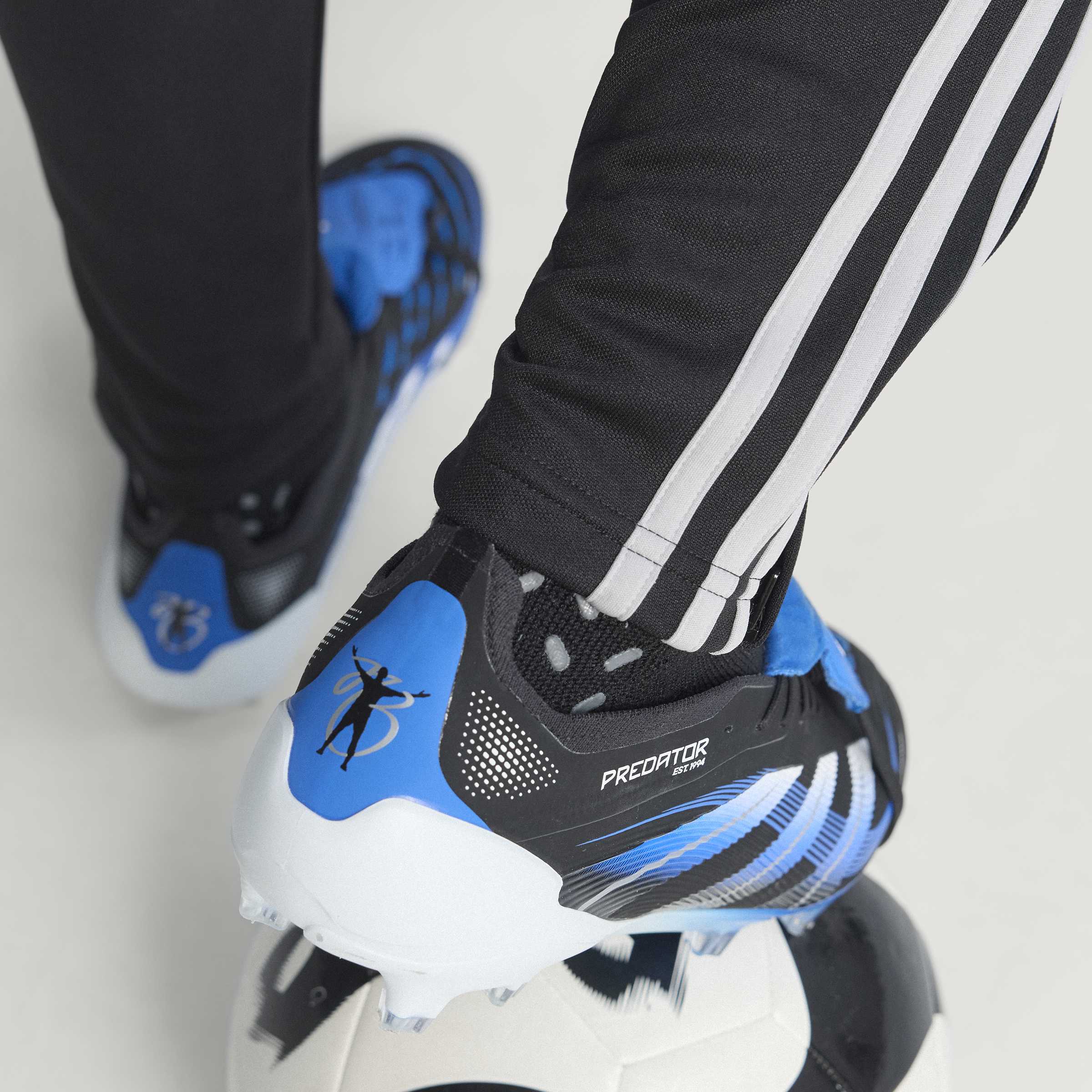adidas Predator Elite JB Fold-Over Tongue FG Men's Soccer Cleats - Black/White/Blue