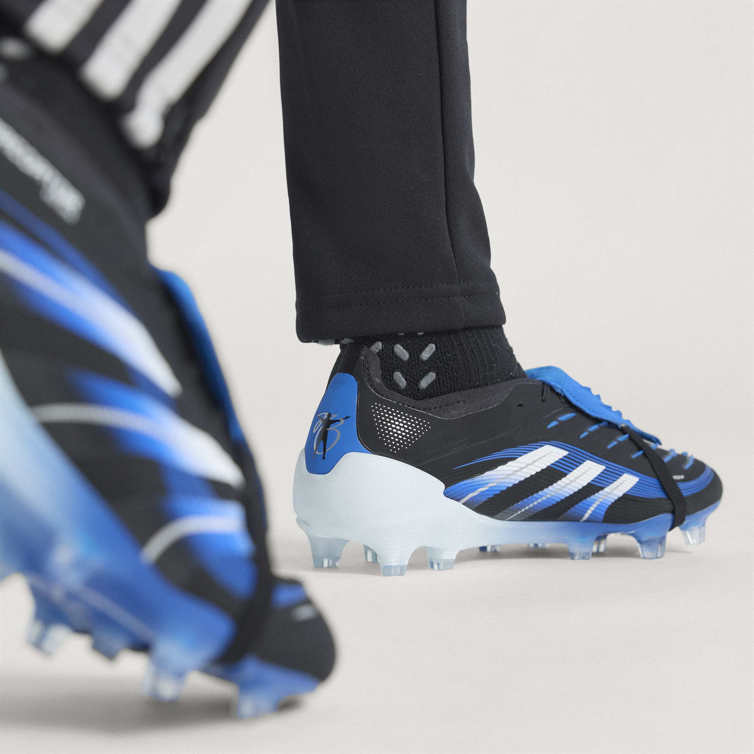 adidas Predator Elite JB Fold-Over Tongue FG Men's Soccer Cleats - Black/White/Blue