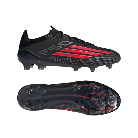 Botines de fútbol adidas F50 Elite FG para hombre - Negro/Rojo