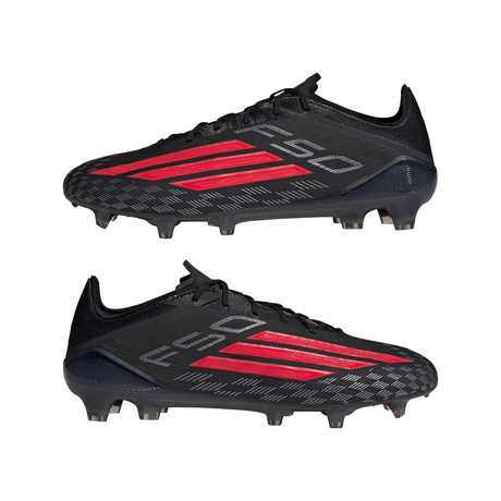Botines de fútbol adidas F50 Elite FG para hombre - Negro/Rojo