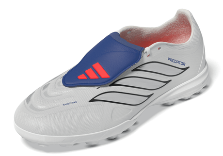 adidas Predator League Fold-Over Tongue TF Turf Men's Soccer Cleats - White/Zero Metallic/Blue
