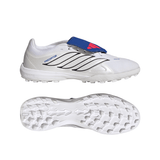 adidas Predator League Fold-Over Tongue TF Turf Men's Soccer Cleats - White/Zero Metallic/Blue