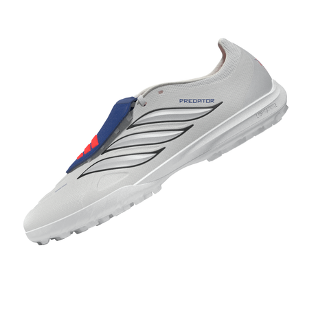 adidas Predator League Fold-Over Tongue TF Turf Men's Soccer Cleats - White/Zero Metallic/Blue