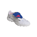 adidas Predator League Fold-Over Tongue TF Turf Men's Soccer Cleats - White/Zero Metallic/Blue