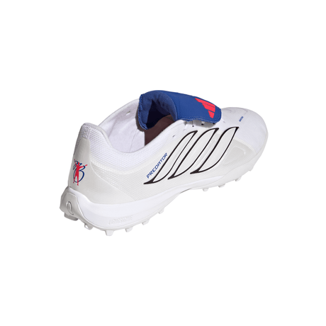 adidas Predator League Fold-Over Tongue TF Turf Men's Soccer Cleats - White/Zero Metallic/Blue