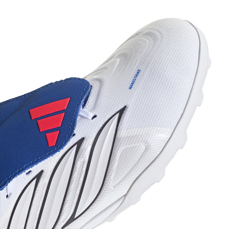 adidas Predator League Fold-Over Tongue TF Turf Men's Soccer Cleats - White/Zero Metallic/Blue