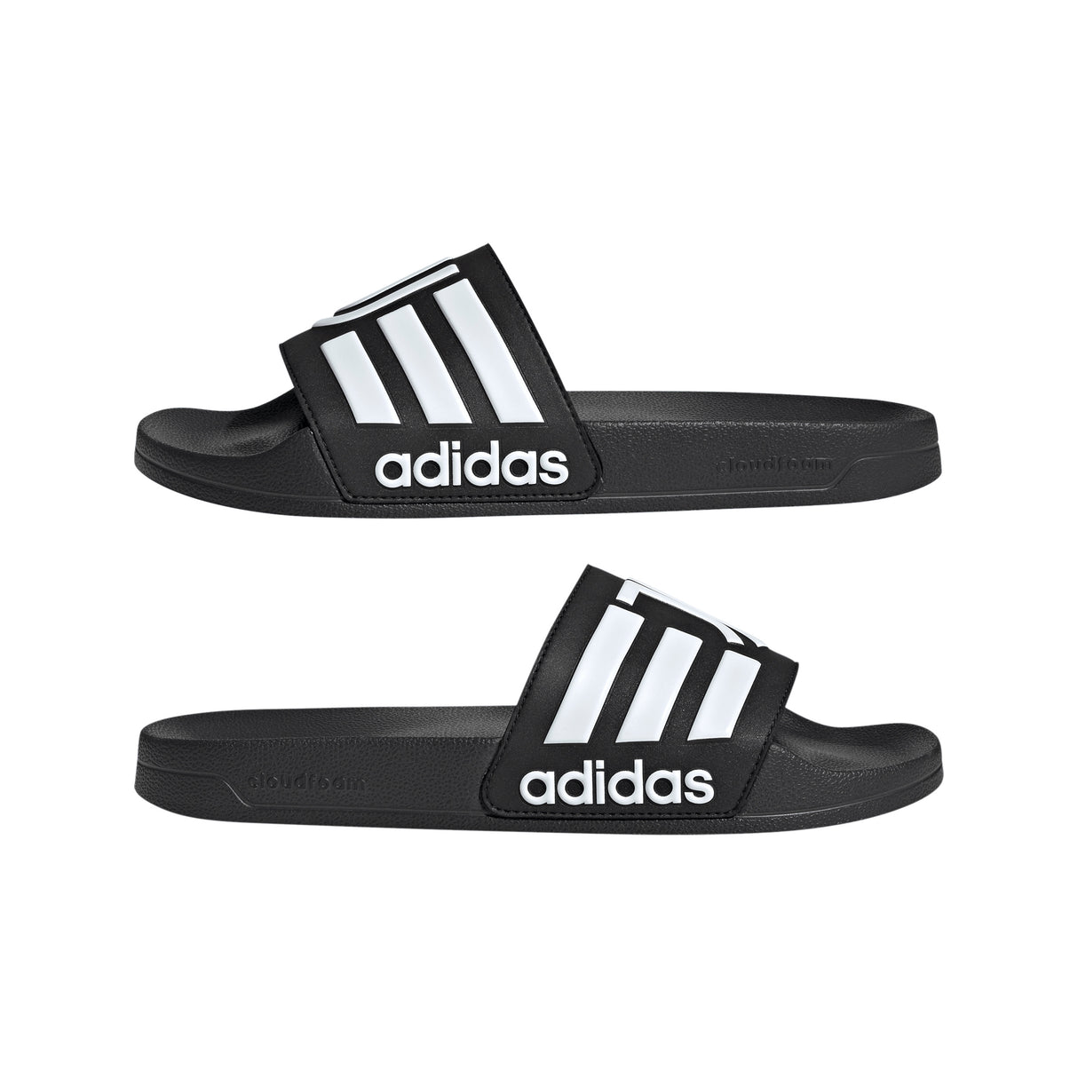 Chanclas de ducha de fútbol Adidas Juventus Adilette - Negro/Blanco
