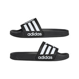 Chanclas de ducha de fútbol Adidas Juventus Adilette - Negro/Blanco