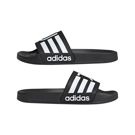 adidas Juventus Adilette Shower Soccer Slides - Black/White