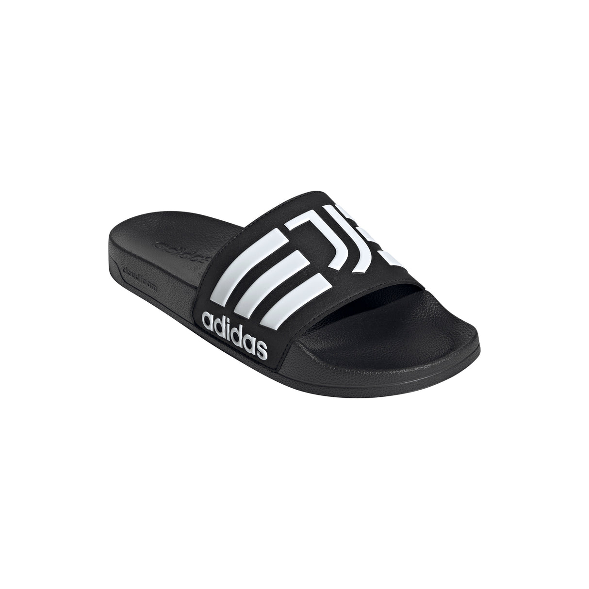 Chanclas de ducha de fútbol Adidas Juventus Adilette - Negro/Blanco