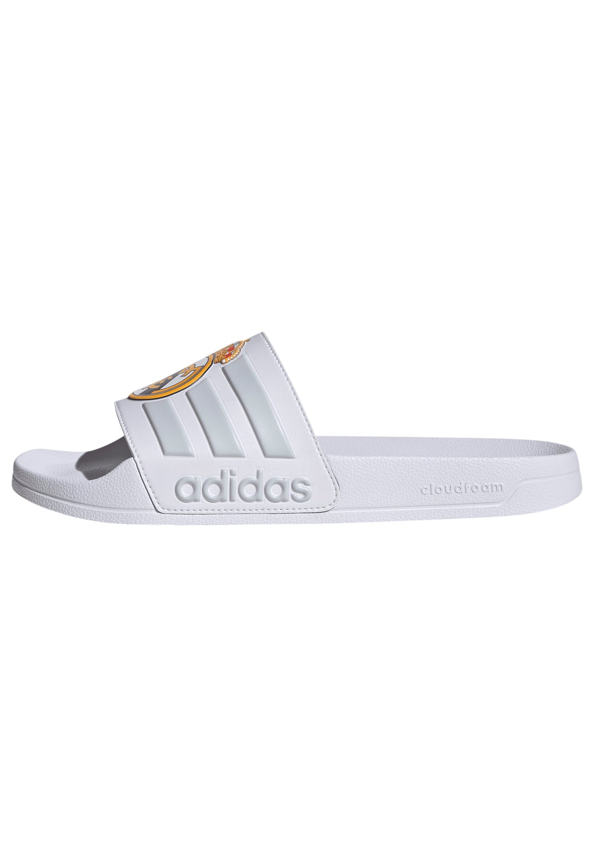 adidas Real Madrid Adilette Shower Soccer Slides - White