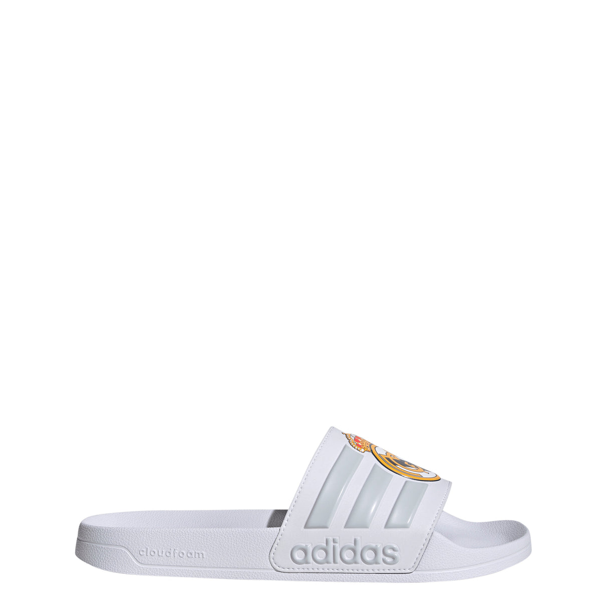 adidas Real Madrid Adilette Shower Soccer Slides - White