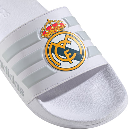 adidas Real Madrid Adilette Shower Soccer Slides - White