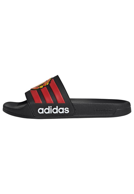 adidas Manchester United Adilette Shower Soccer Slides - Black/Red