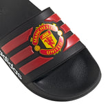 Chanclas de ducha de fútbol Adilette de adidas Manchester United - Negro/Rojo