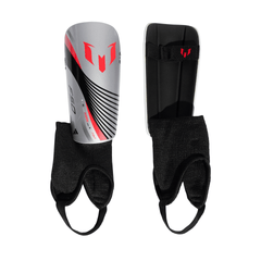 adidas Messi Match Shin Guards Youth - Silver/Red/Black