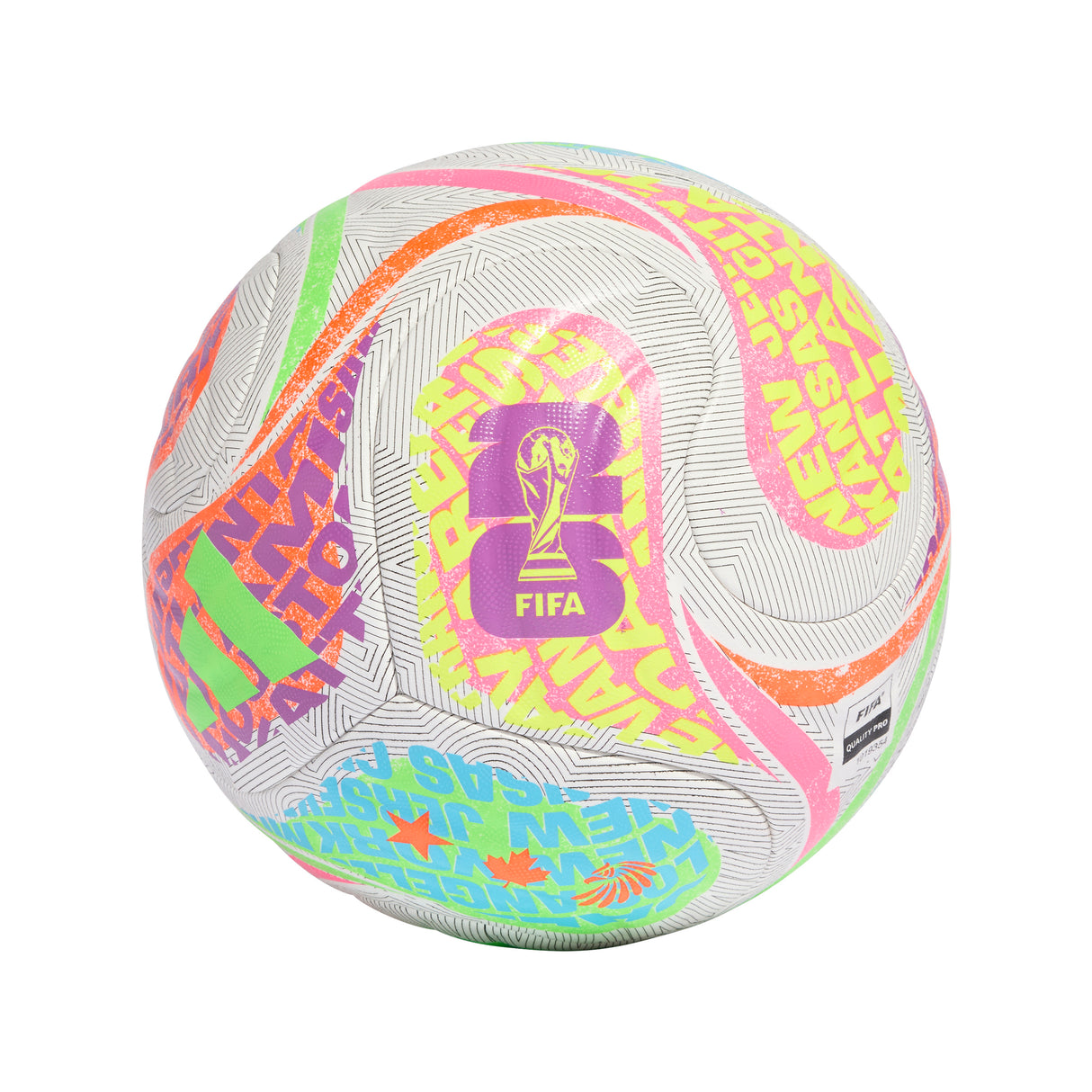 adidas FIFA World Cup 26™ Trionda Competition City Soccer Ball - White/Cyan/Orange - Best Buy Soccer