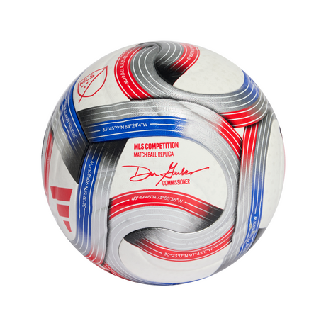 adidas 2026 Major League Soccer Competition NFHS Ball - White/Royal Blue/Red/Silver