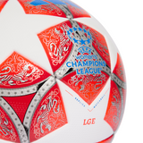 adidas UEFA Women's Champions League Soccer Ball - White/Scarlet
