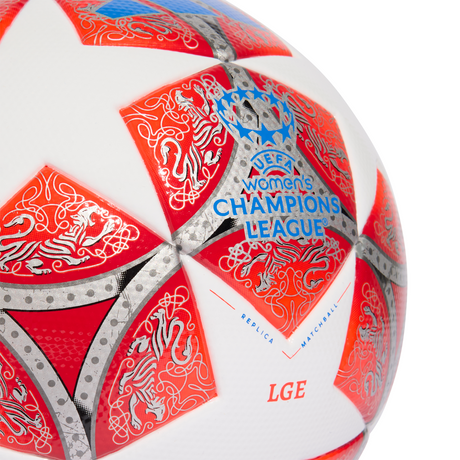 adidas UEFA Women's Champions League Soccer Ball - White/Scarlet
