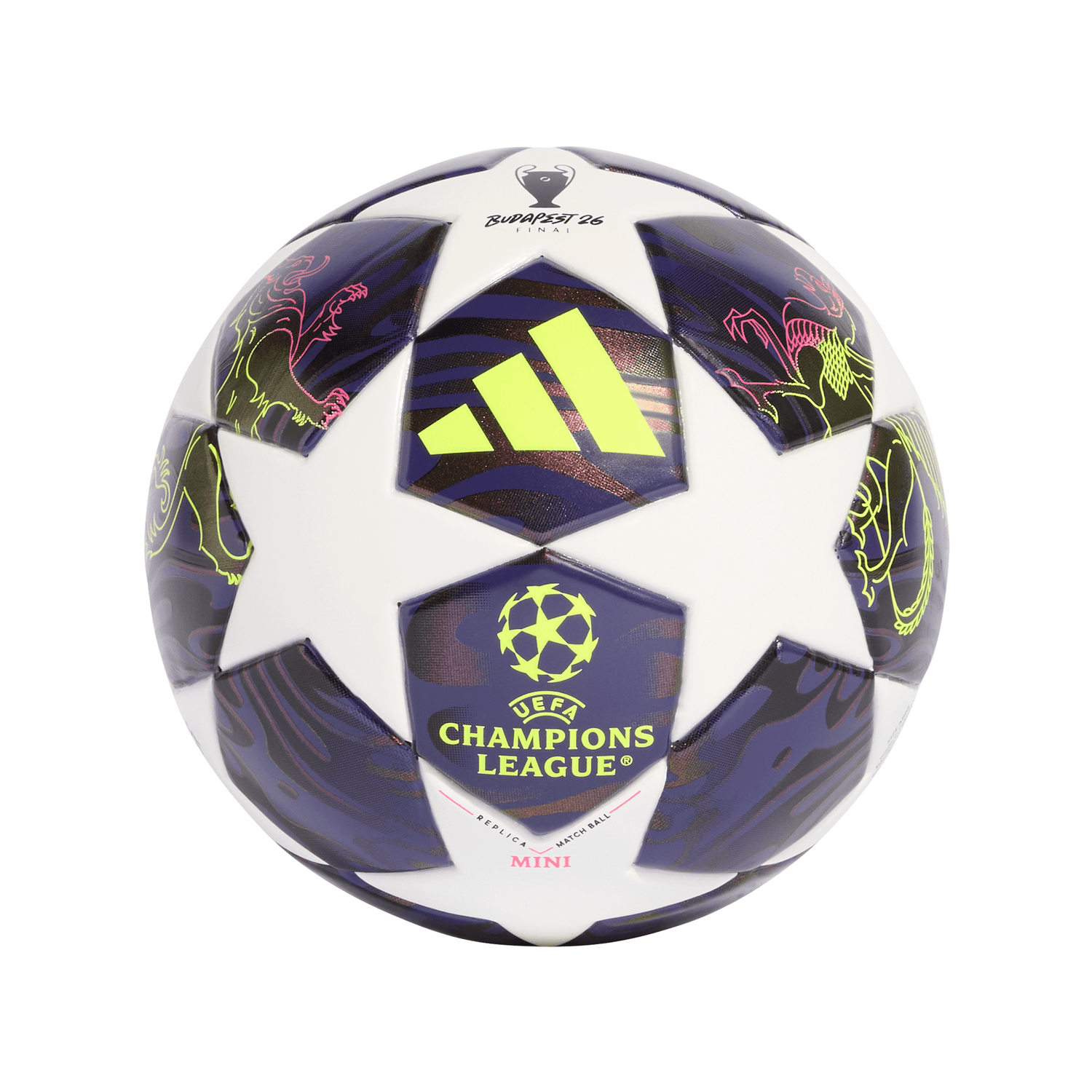 adidas UEFA Champions League Final Mini Soccer Ball - Purple/White/Yellow