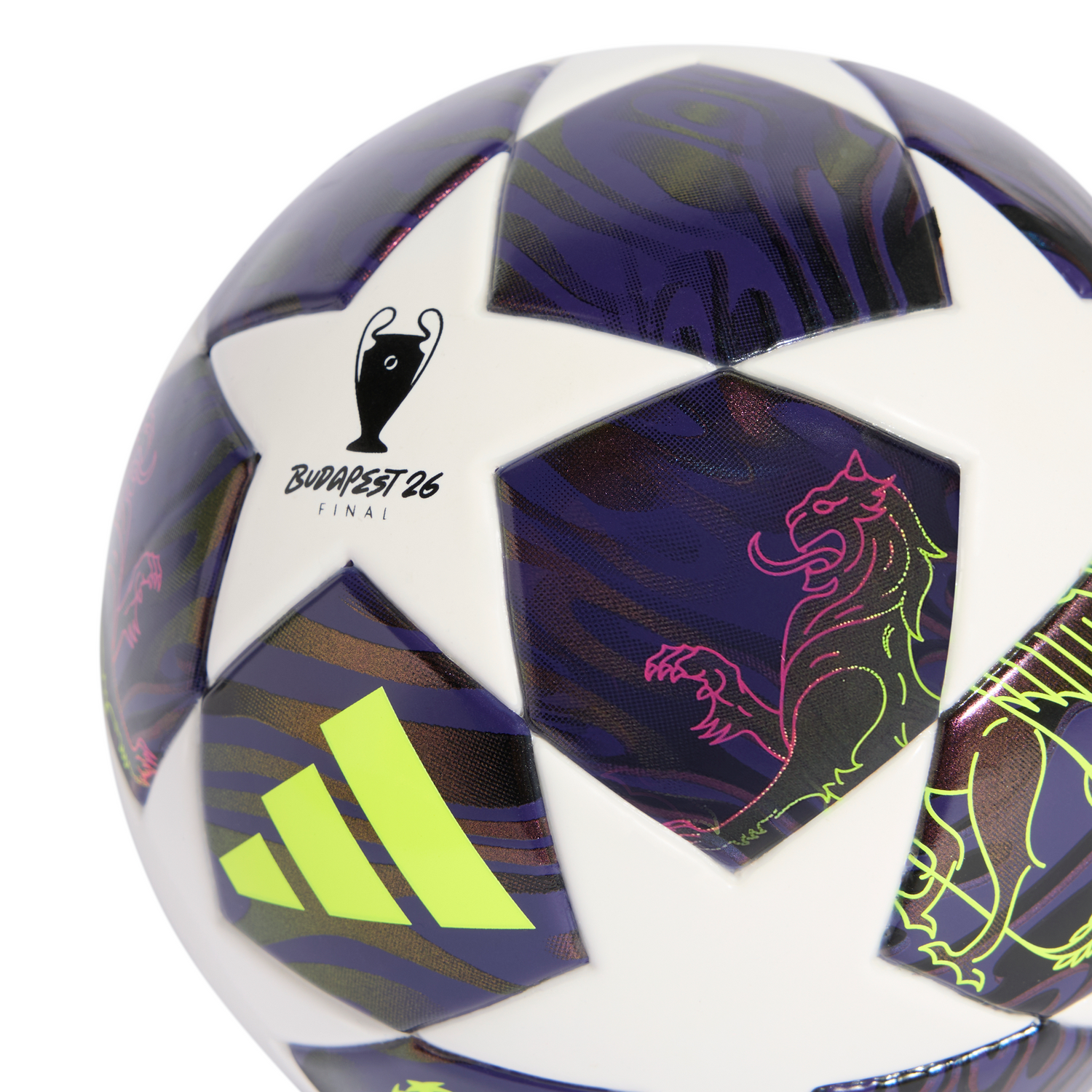 adidas UEFA Champions League Final Mini Soccer Ball - Purple/White/Yellow