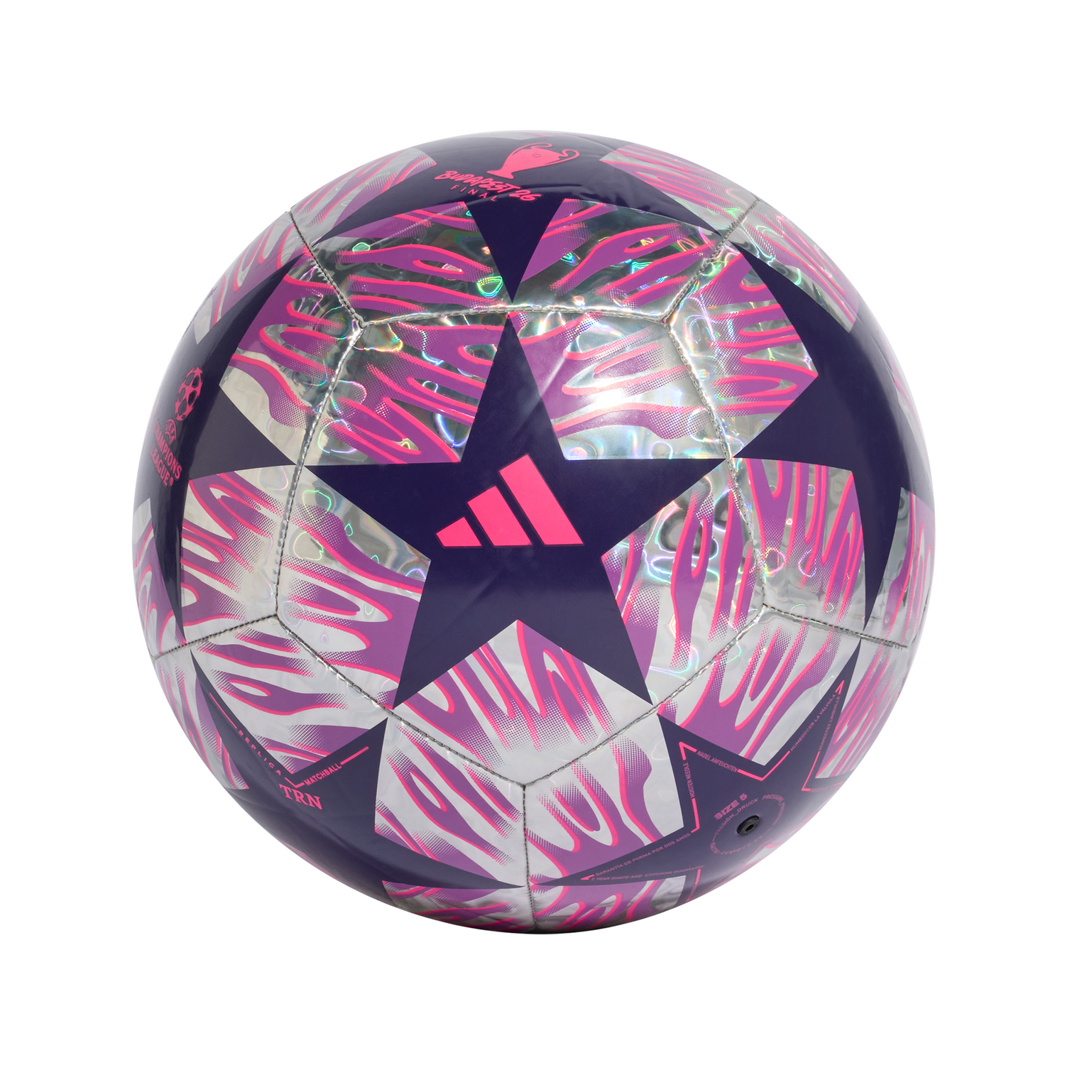 adidas UEFA Champions League Training Foil Soccer Ball 25/26 - Multicolor/Purple