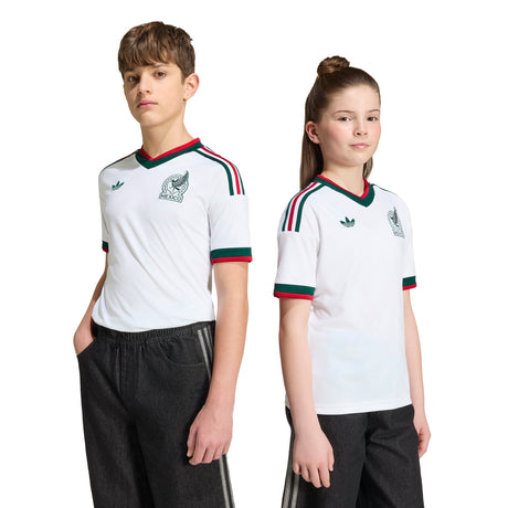 adidas Mexico Away Youth Soccer Jersey 2026 - White