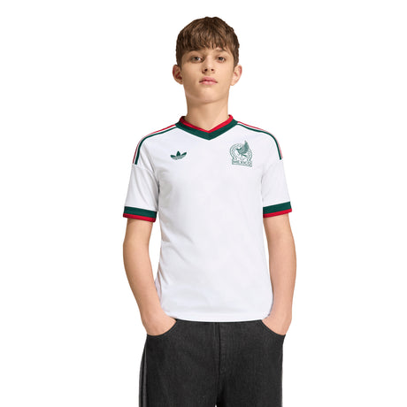 adidas Mexico Away Youth Soccer Jersey 2026 - White