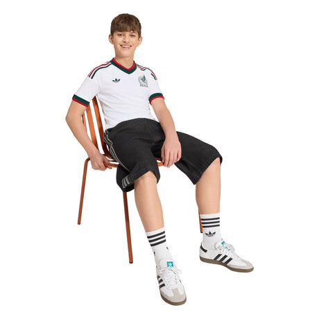 adidas Mexico Away Youth Soccer Jersey 2026 - White