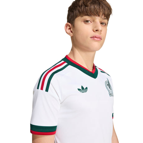 adidas Mexico Away Youth Soccer Jersey 2026 - White