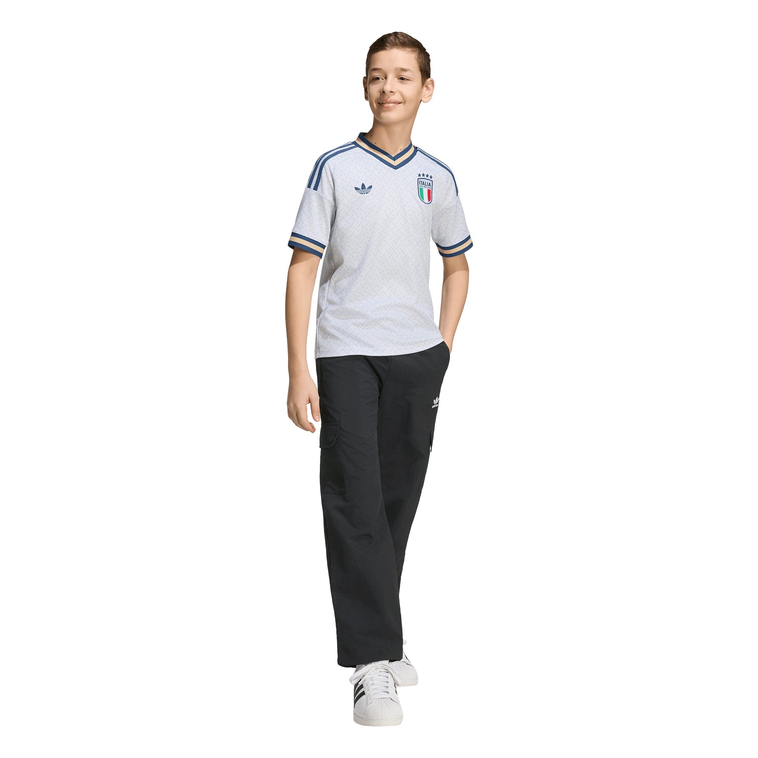 Camiseta de Fútbol de Visita Italia adidas para Jóvenes 2026 - Azul