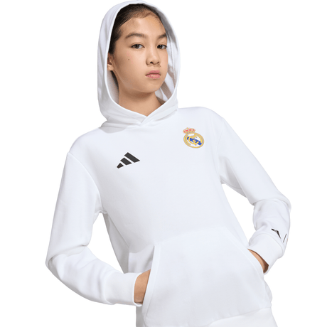 adidas Real Madrid Avengers Youth Soccer Hoodie - White