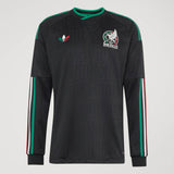adidas Mexico Third Authentic Long Sleeve Men's Soccer Jersey 26 - Black