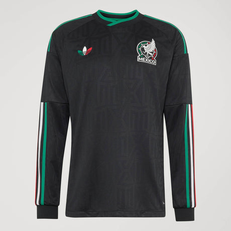 adidas Mexico Third Authentic Long Sleeve Men's Soccer Jersey 26 - Black