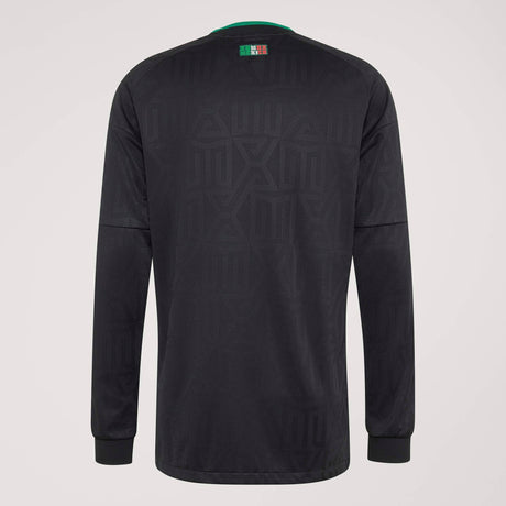 adidas Mexico Third Authentic Long Sleeve Men's Soccer Jersey 26 - Black