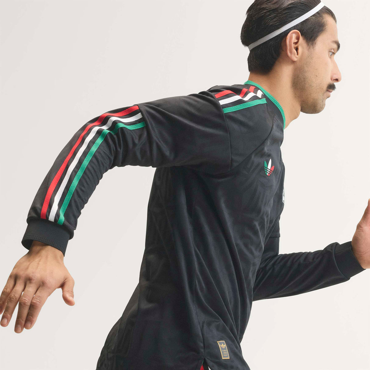 adidas Mexico Third Authentic Long Sleeve Men's Soccer Jersey 26 - Black