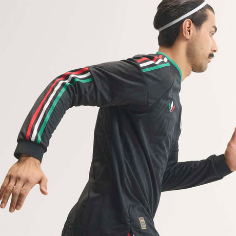 adidas Mexico Third Authentic Long Sleeve Men's Soccer Jersey 26 - Black