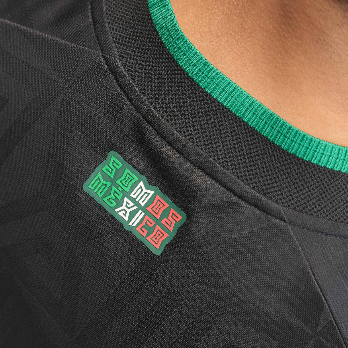 adidas Mexico Third Authentic Long Sleeve Men's Soccer Jersey 26 - Black