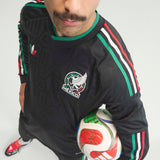 adidas Mexico Third Authentic Long Sleeve Men's Soccer Jersey 26 - Black